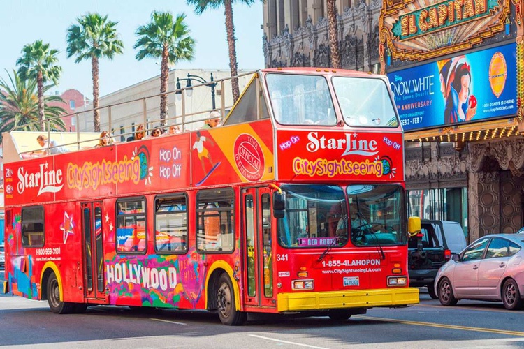 855 Bus Route Map Hop-On Hop-Off Bus Hollywood - Los Angeles | City Sightseeing©