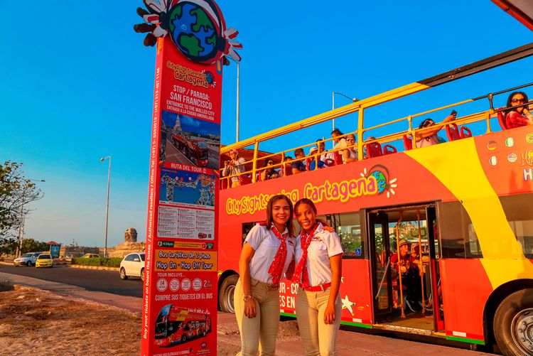 Bora Bora Beach Club Hop On Hop Off Cartagena City Sightseeing C